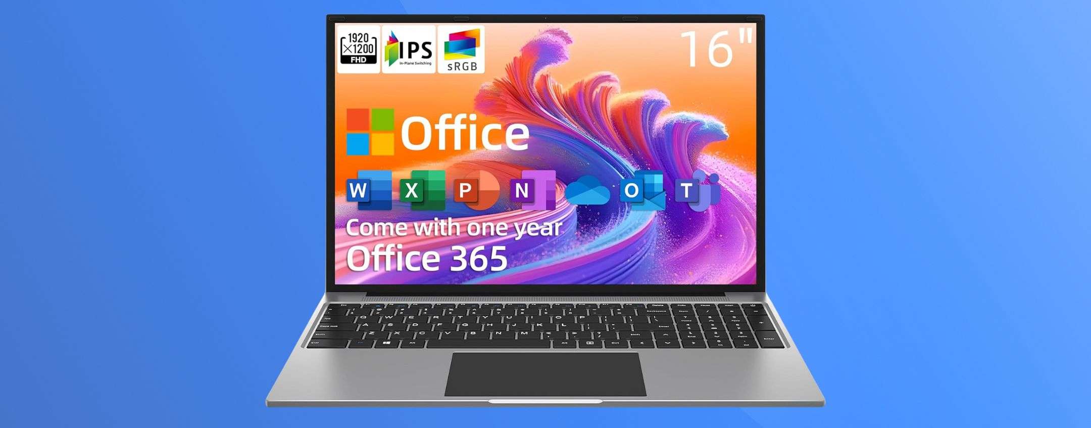 Notebook leggero ed economico con Office e Windows a 205 euro su Amazon (-51%)