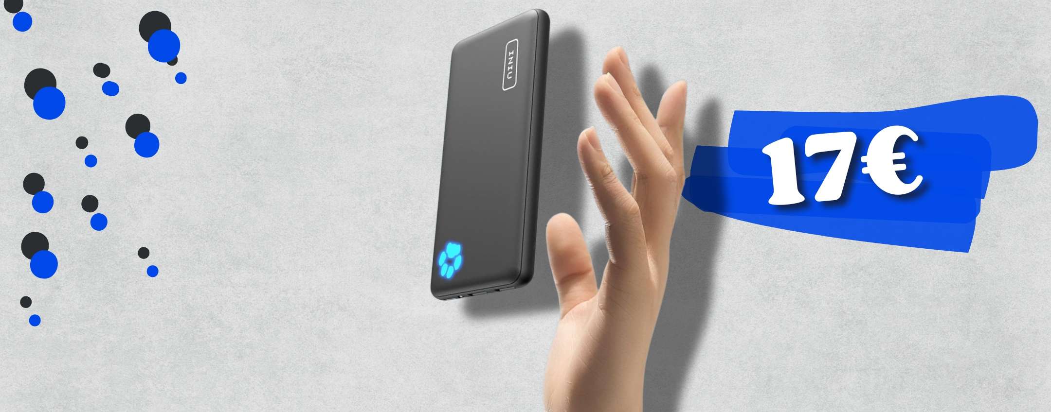 Power BANK ultra sottile e potente con 10000mAh da portare a spasso