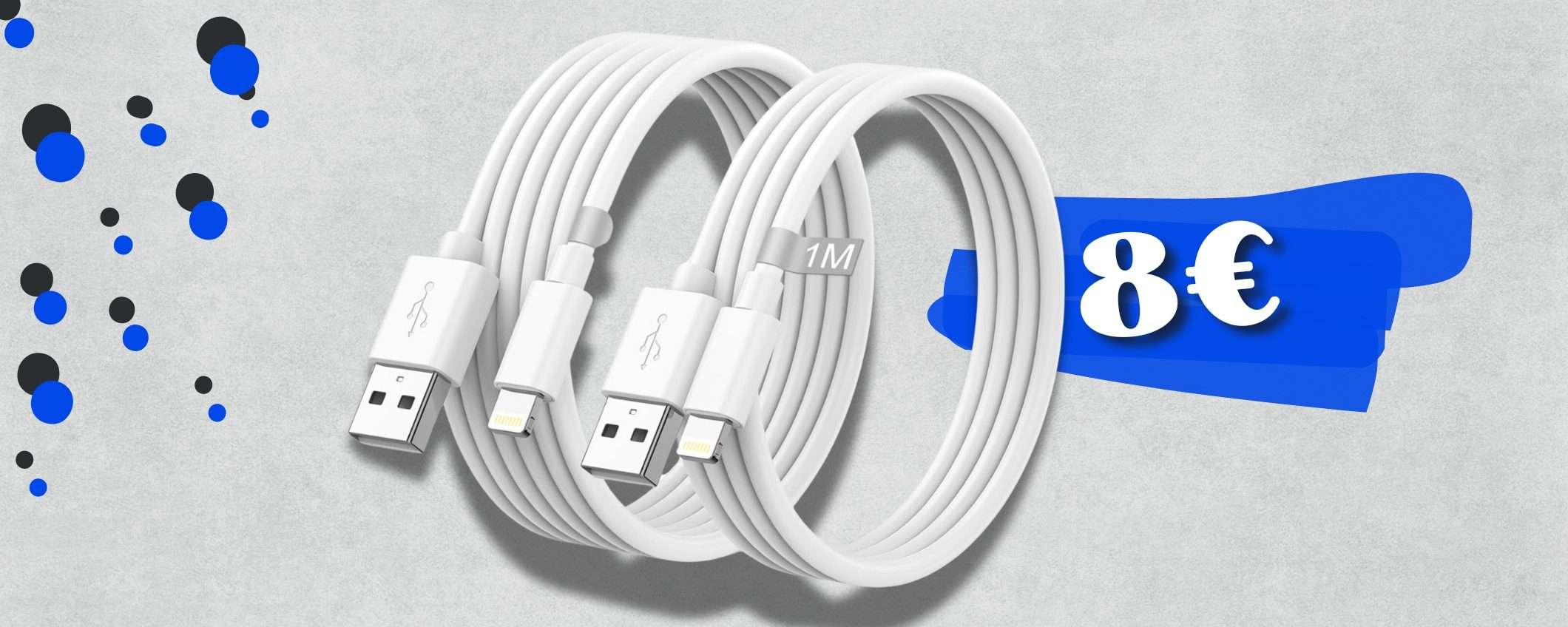 2 cavi USB C - Lightning certificati MFi dalla qualità PAZZESCA (8€)