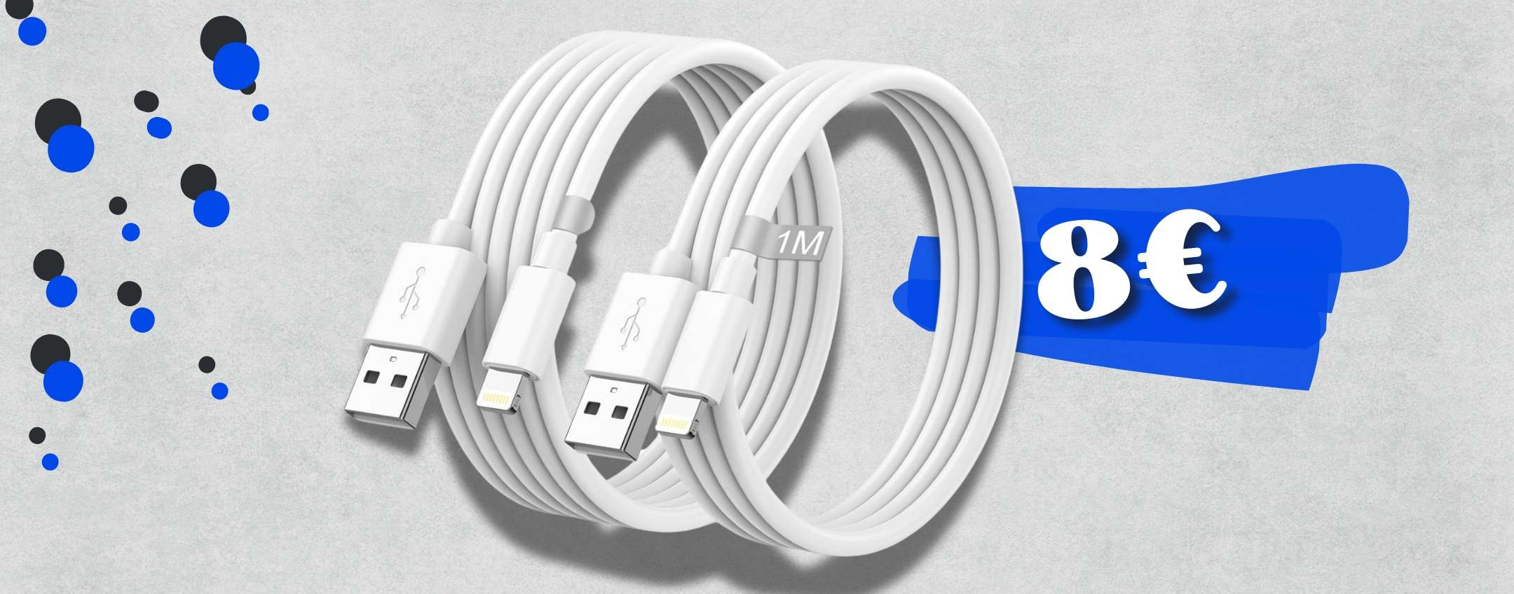 2 cavi USB C – Lightning certificati MFi dalla qualità PAZZESCA (8€)