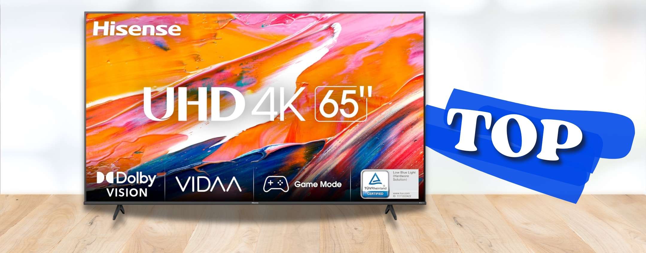 Hisense 65″ di puro SPETTACOLO, smart TV 4K con Alexa a 500€