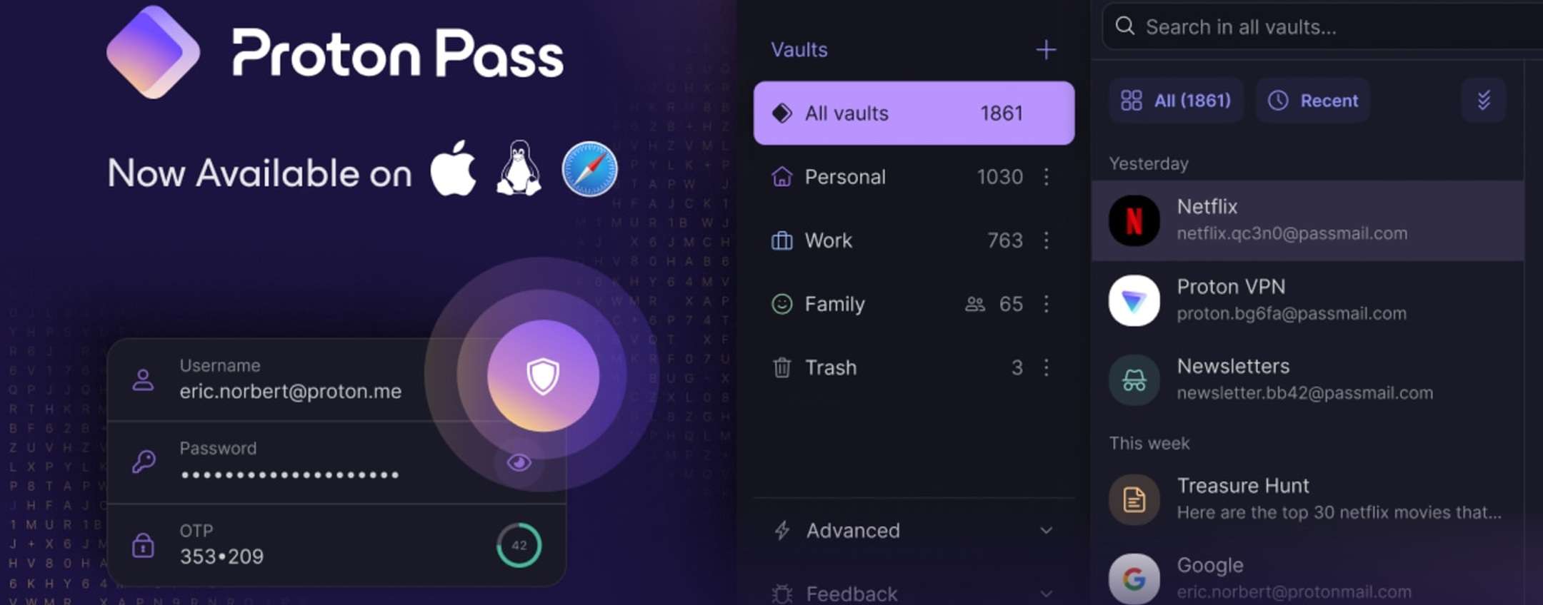 Proton Pass disponile anche per macOS, Linux e Safari