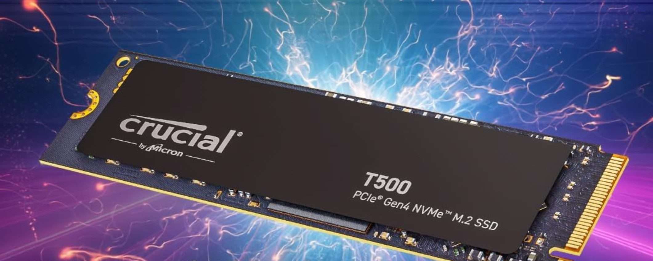 Velocissima SSD Crucial NVMe M.2 da 2TB in OFFERTA Amazon (-21%)