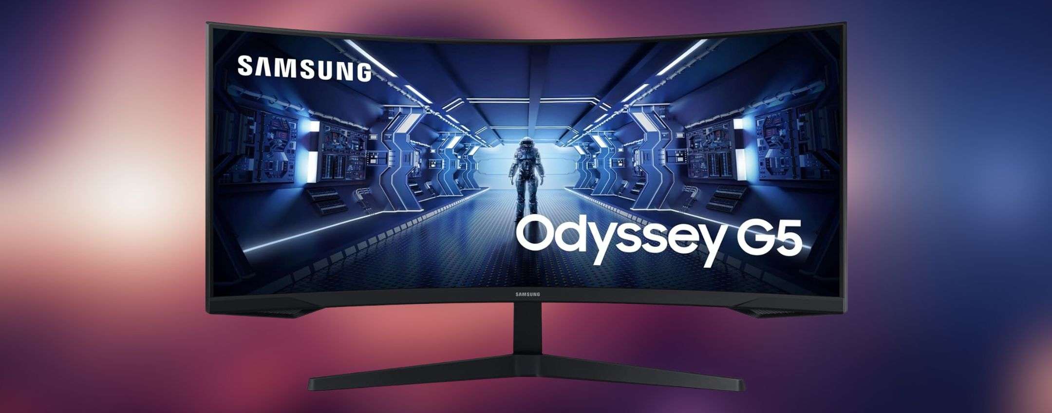 Samsung Odyssey G5: fantastico monitor da gaming (34″, 1000R, Ultra WQHD) in MAXI SCONTO (-35%)