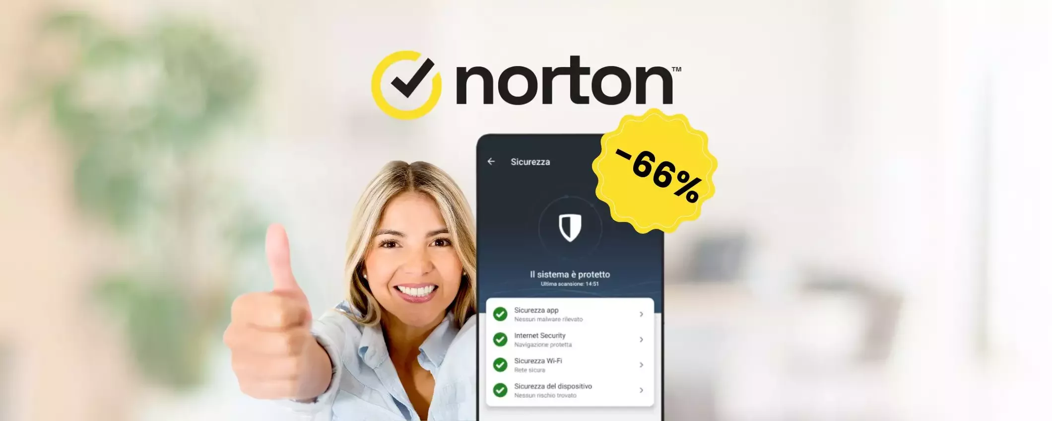 Super offerta per VPN + Antivirus del bundle Norton 360