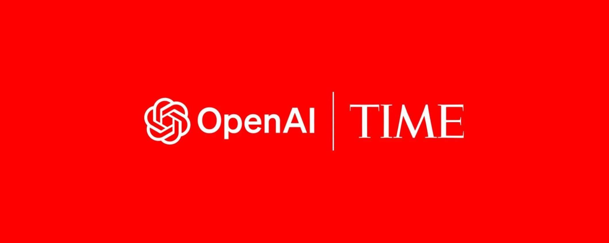 OpenAI firma accordo sui contenuti con TIME