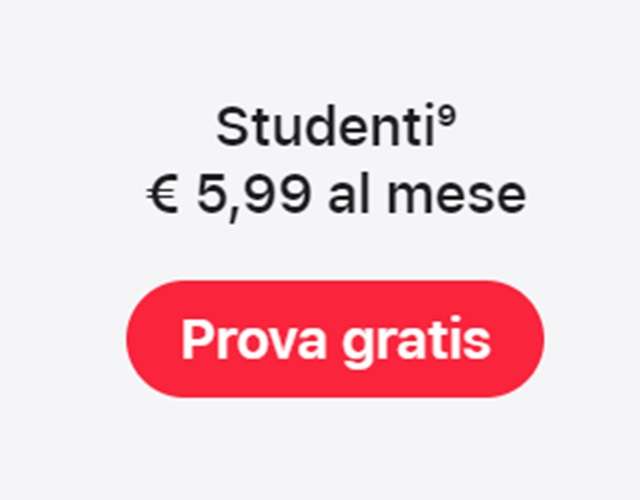 apple music studenti 5,99 euro al mese