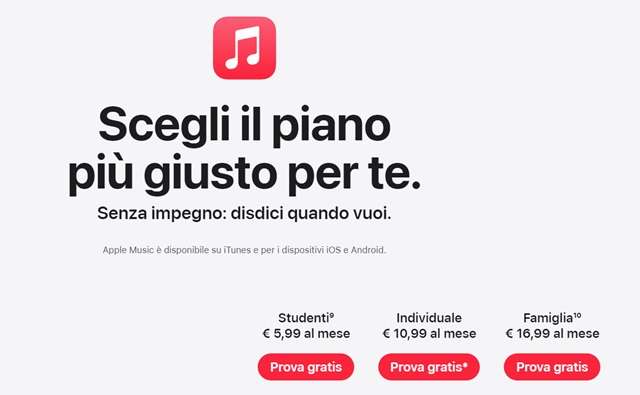 apple music studenti