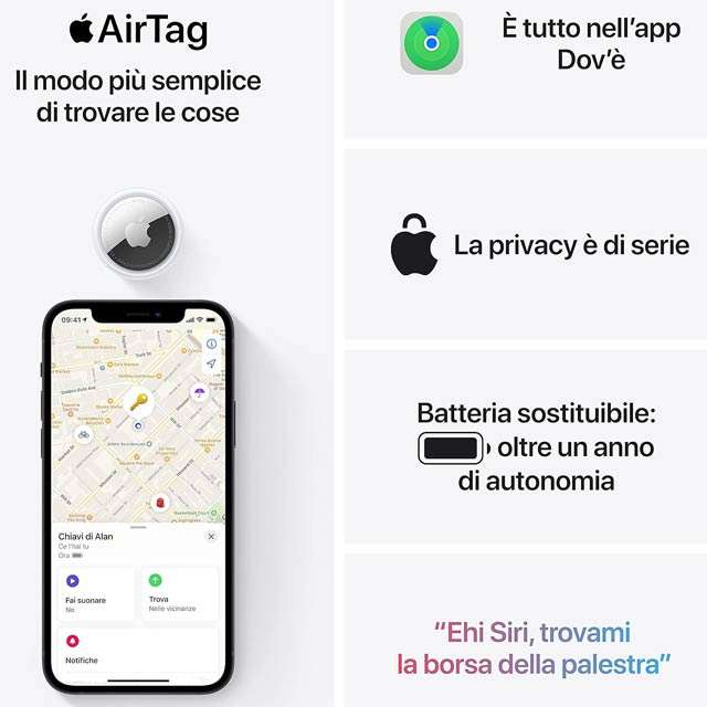 Le caratteristiche di Apple AirTag