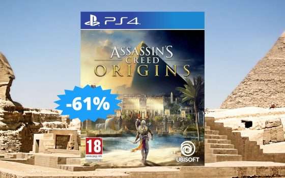 Assassin's Creed Origins per PS4: sconto FOLLE del 61%