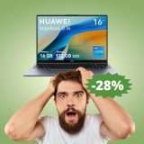 HUAWEI MateBook D 16: sconto EPICO di 250 euro (-28%)