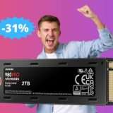 SSD Samsung 980 PRO da 2TB: POTENZA in MEGA sconto (-31%)