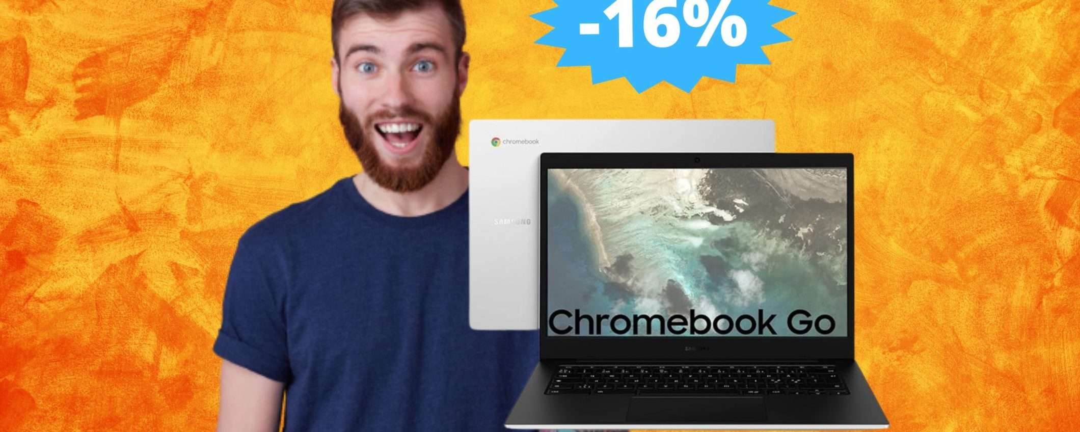 Samsung Galaxy Chromebook Go: difficile RESISTERGLI (-16%)