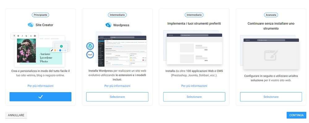 Configurazione hosting Infomaniak