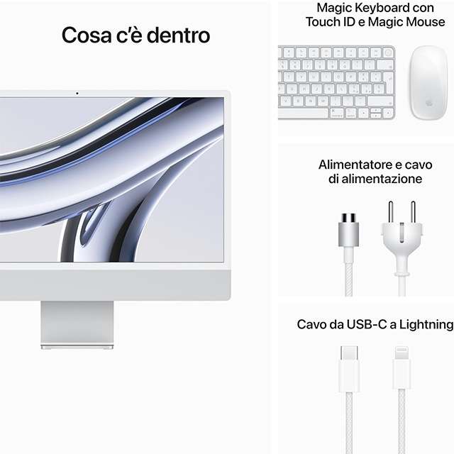 Cosa c'è nella confezione dell'iMac con chip Apple M3