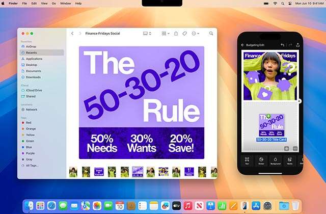 La nuova funzionalità iPhone Mirroring in azione su un Mac con sistema operativo macOS Sequoia
