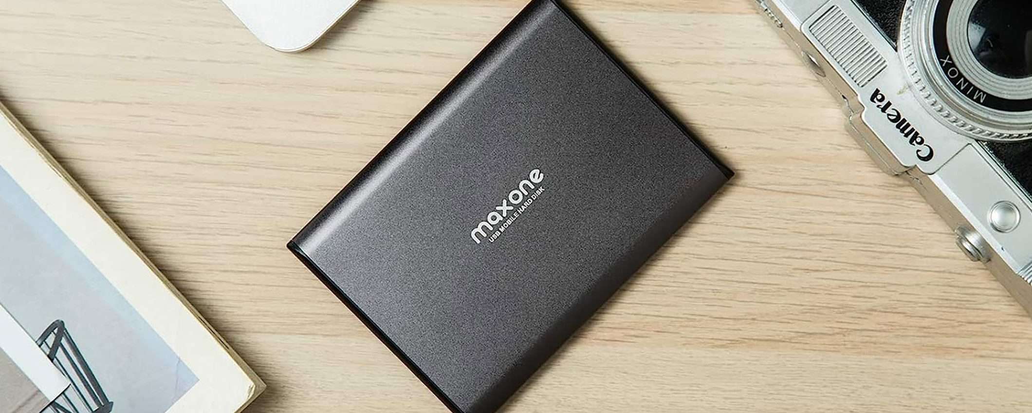 Disco fisso esterno ultrasottile da 500 GB a 27€: l'AFFARE