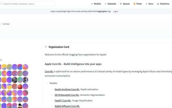 Apple pubblica 20 modelli AI open-source su Hugging Face