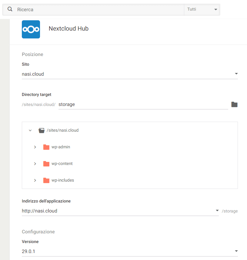 Installazione NextCloud hosting Infomaniak