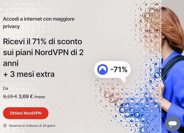 nordvpn ricevi 71 per cento di sconto