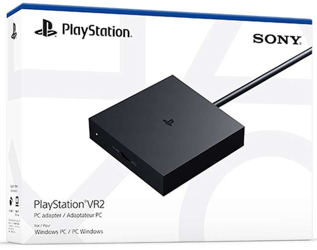 L'adattatore ufficiale di Sony che rende il visore PlayStation VR2 per la realtà virtuale compatibile con i PC