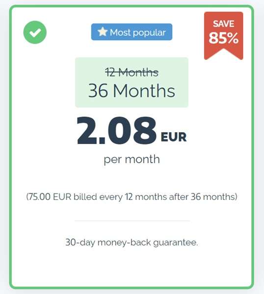 privatevpn 2,08 euro al mese offerta