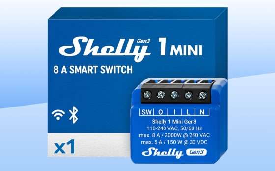 Forte sconto su Shelly Plus 1 Mini Gen3: imperdibile