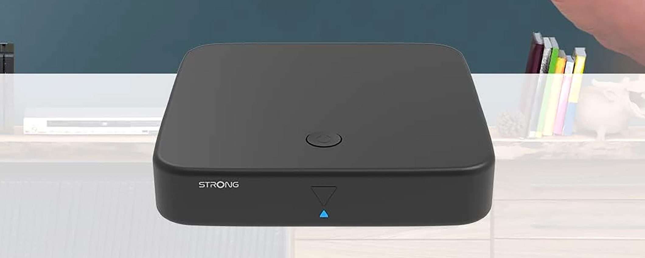 Decoder DVB-T2 e streaming box 4K Android TV: sconto STRONG