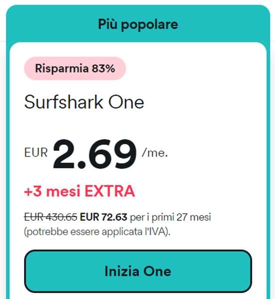 surfshark one offerta