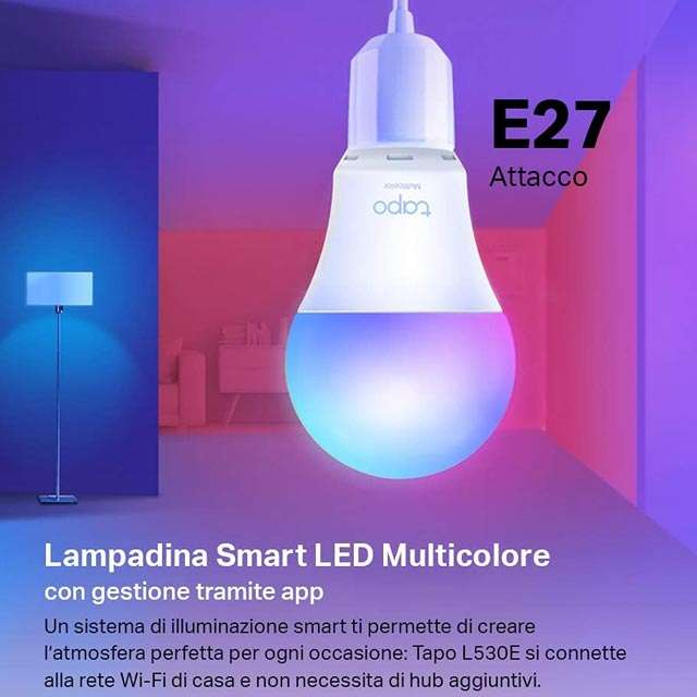 La lampadina LED a colori TP-Link Tapo L530E con attacco E27