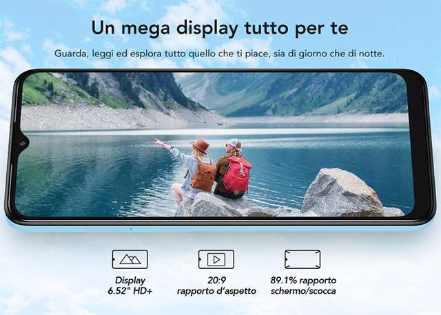 TCL 305i, il display dello smartphone