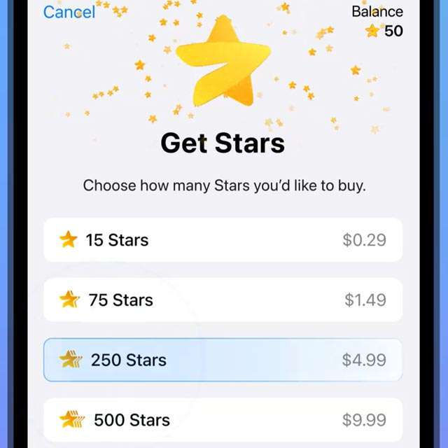 Telegram Stars, il nuovo metodo di pagamento per gli acquisti in-app