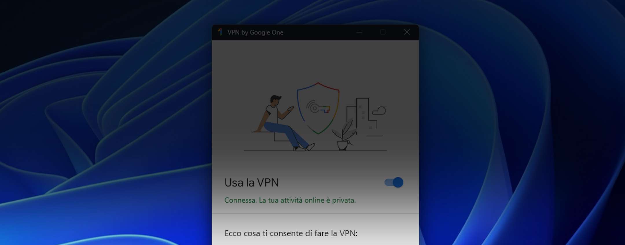 La VPN inclusa in Google One si spegne oggi