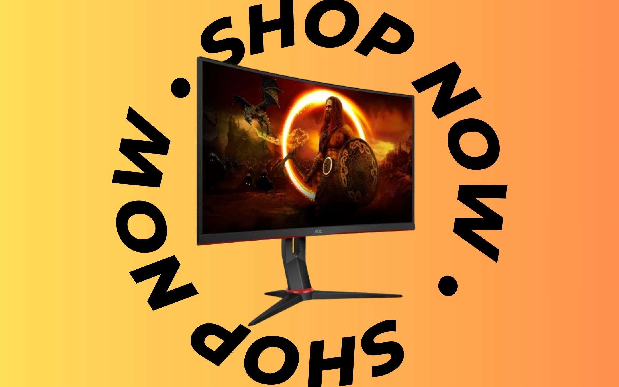 Monitor curvo AOC Gaming da 27″ con 165Hz e risoluzione QHD a soli 179€ su Amazon