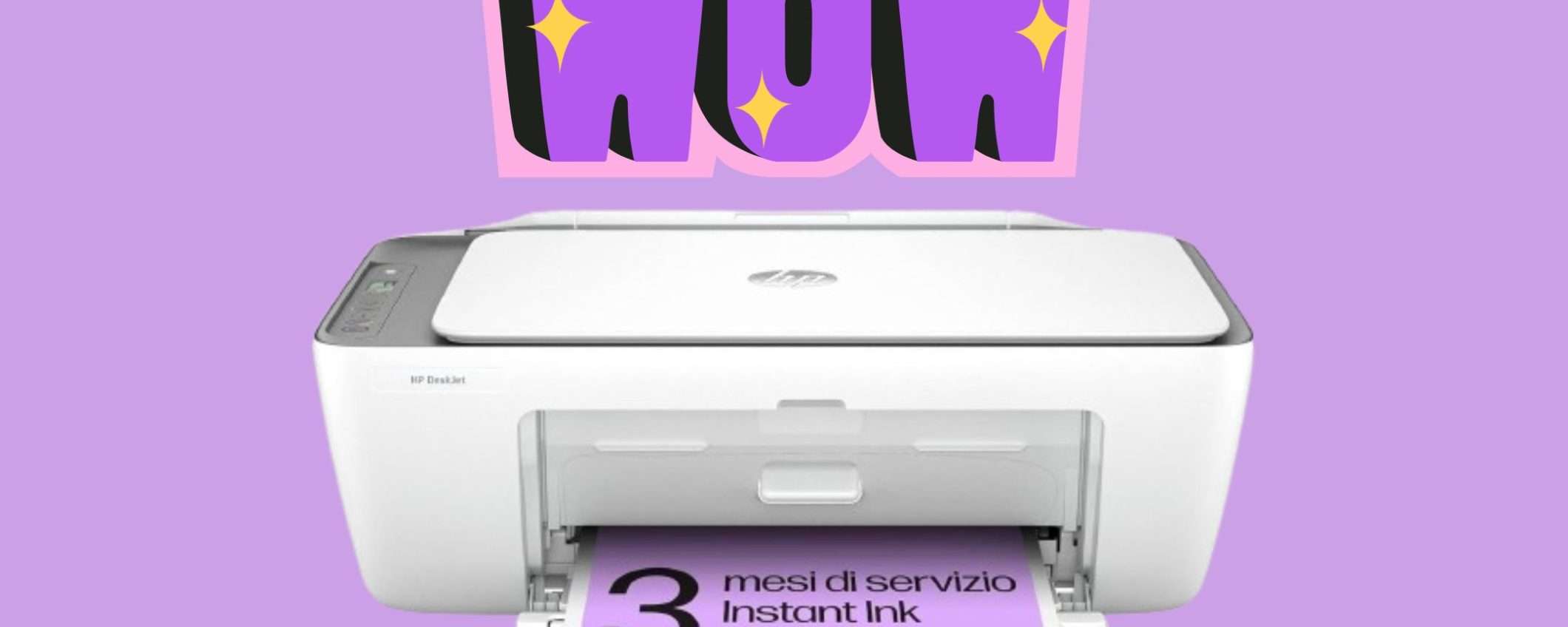 Stampante HP DeskJet 2820e a soli 49€ su Amazon e con 3 mesi di Instant Ink inclusi