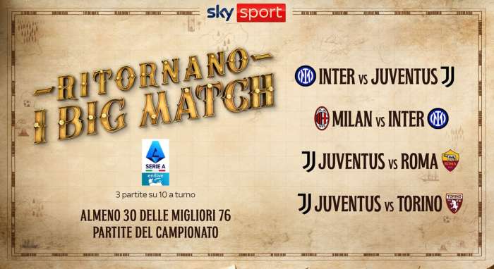 La Serie A su Sky Sport