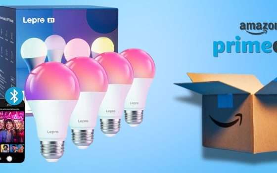 Illuminazione CONNESSA con 4 lampadine SMART in promo al Prime Day