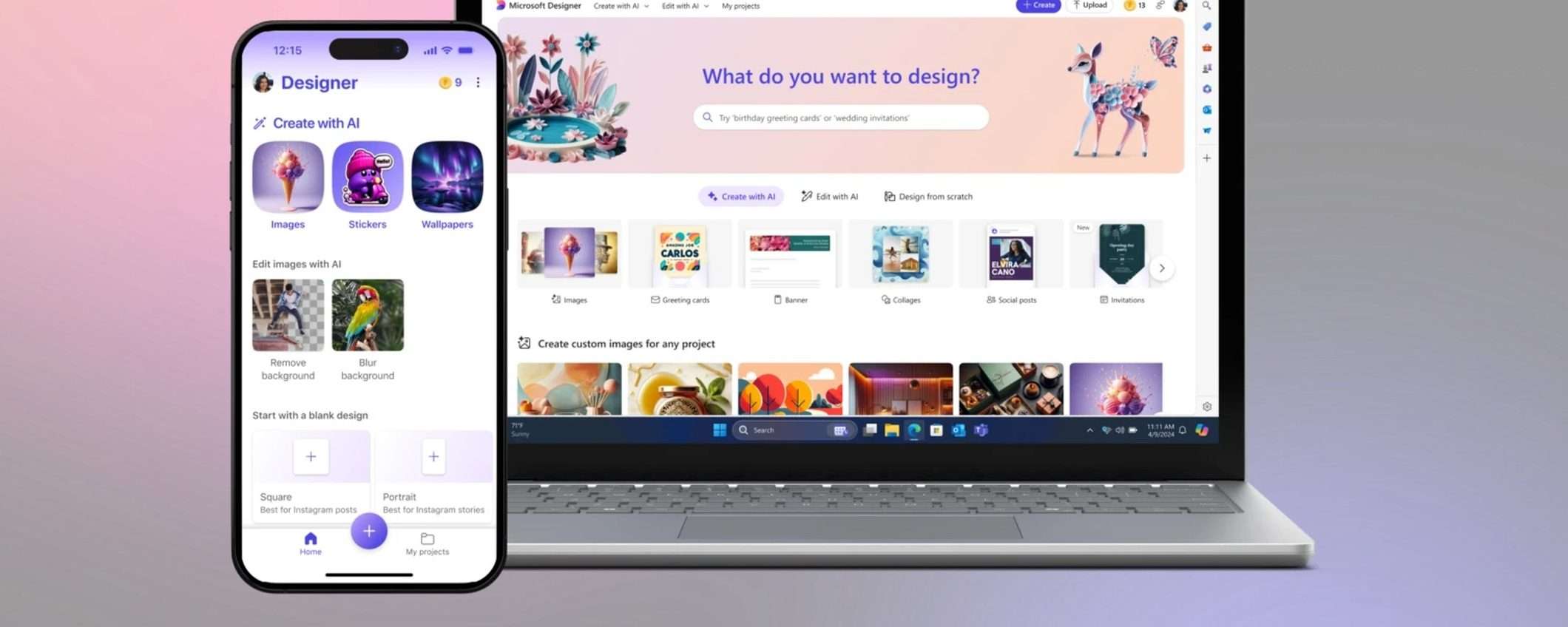 Microsoft Designer: app e integrazione con Foto