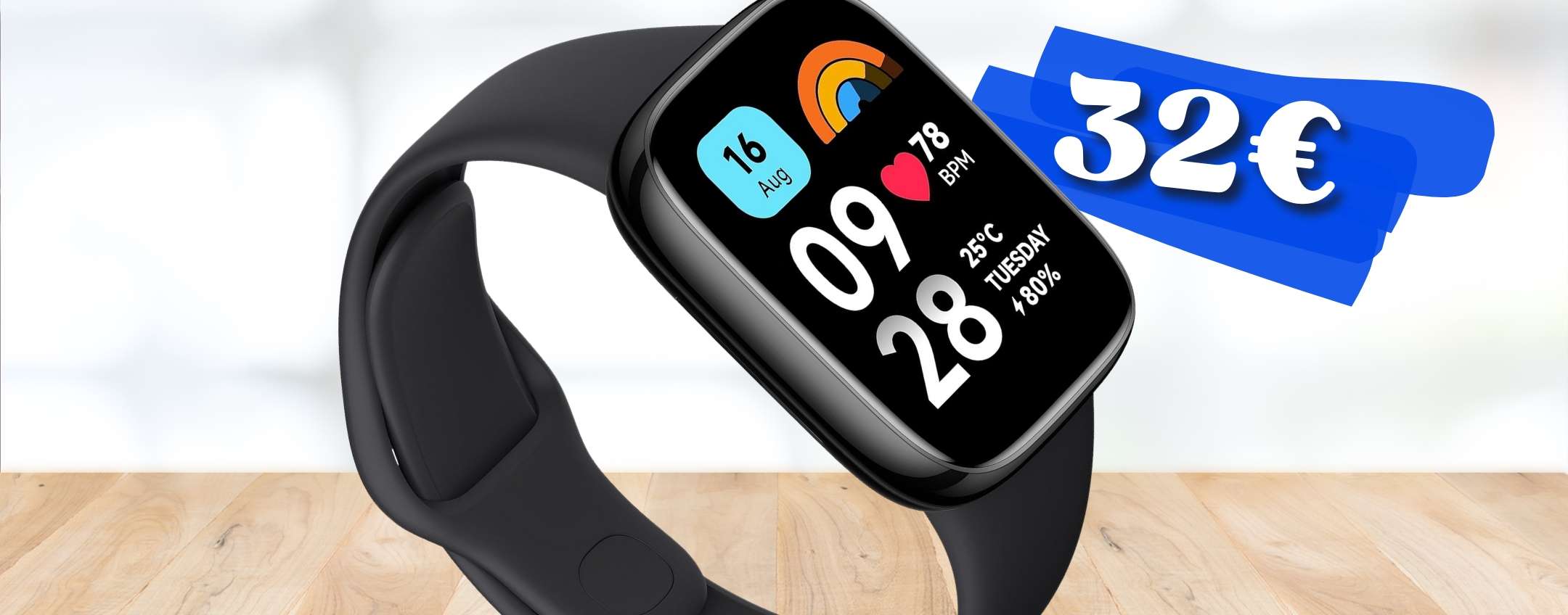 Xiaomi Redmi Watch 3, smartwatch al polso PORTENTOSO (32€)