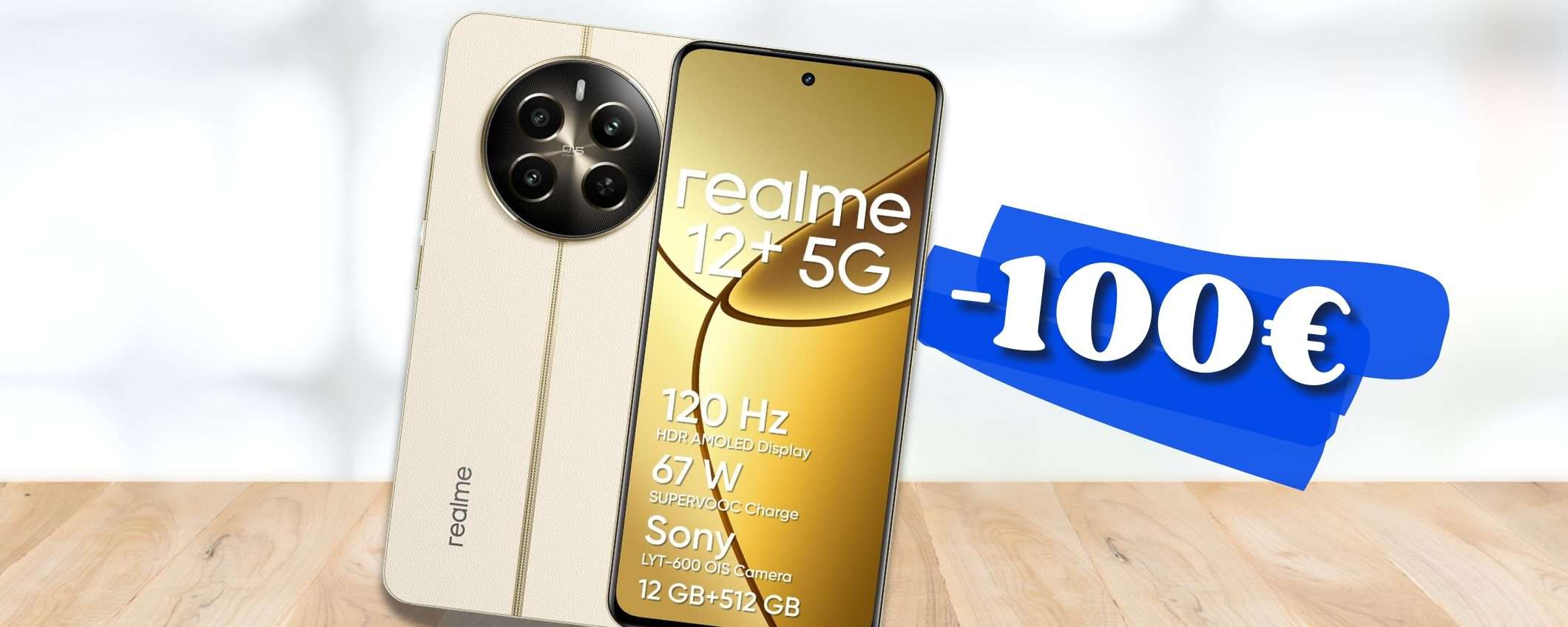 Realme 12+ con connessione 5G e potenza BESTIALE, sconto 100€