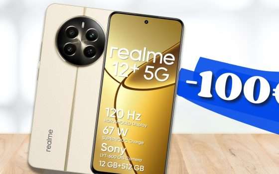 Realme 12+ con connessione 5G e potenza BESTIALE, sconto 100€