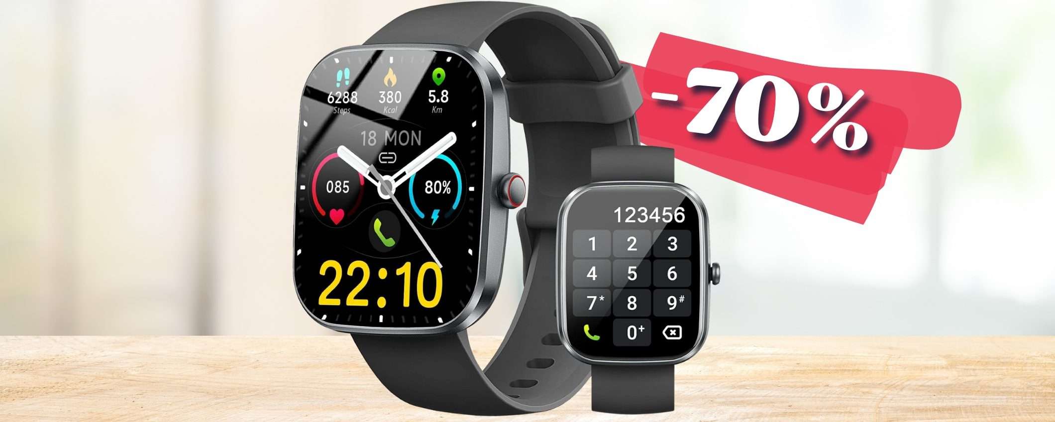 Smartwatch a 29€ con chiamate da polso e funzioni AVANZATE