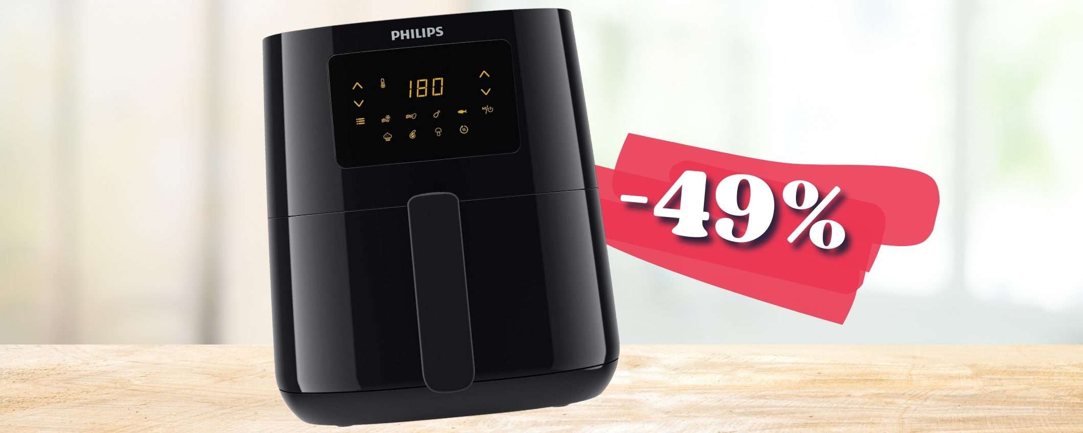 Philips Airfryer cestello 4L per cucinare con un TAP: prezzo DIMEZZATO