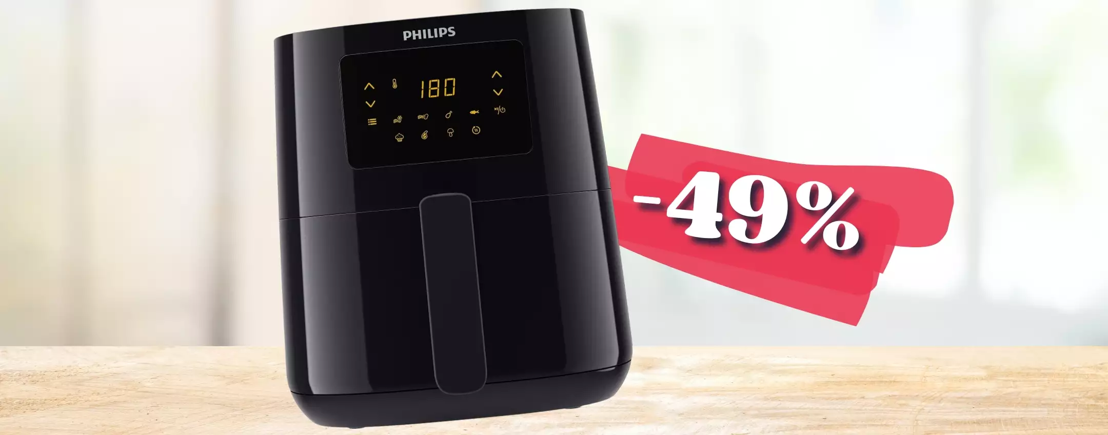 Philips Airfryer cestello 4L per cucinare con un TAP: prezzo DIMEZZATO