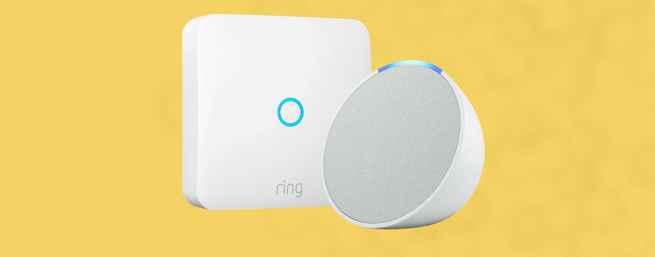 Ring Intercom + Echo Pop: il bundle in offerta ANTICIPATA per i Prime Day (-39%)