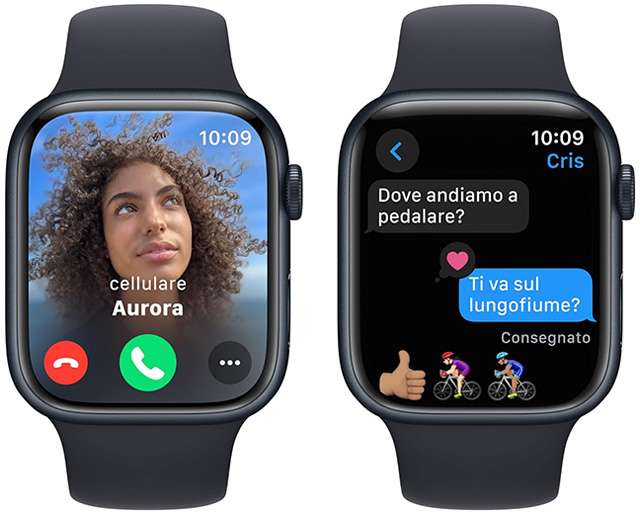 Apple Watch Series 9 nella colorazione Mezzanotte