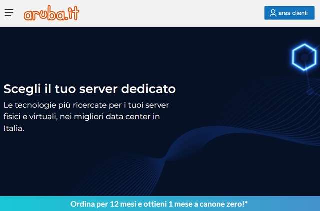 aruba scegli server dedicato