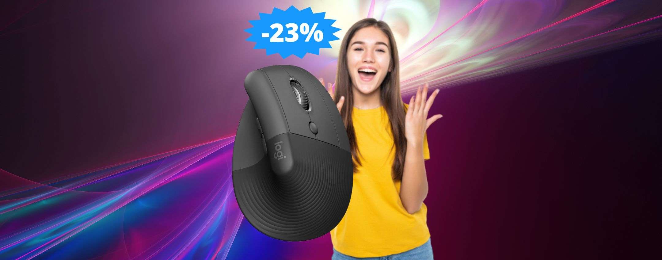 Mouse verticale Logitech Lift: un AFFARE da non perdere (-23%)