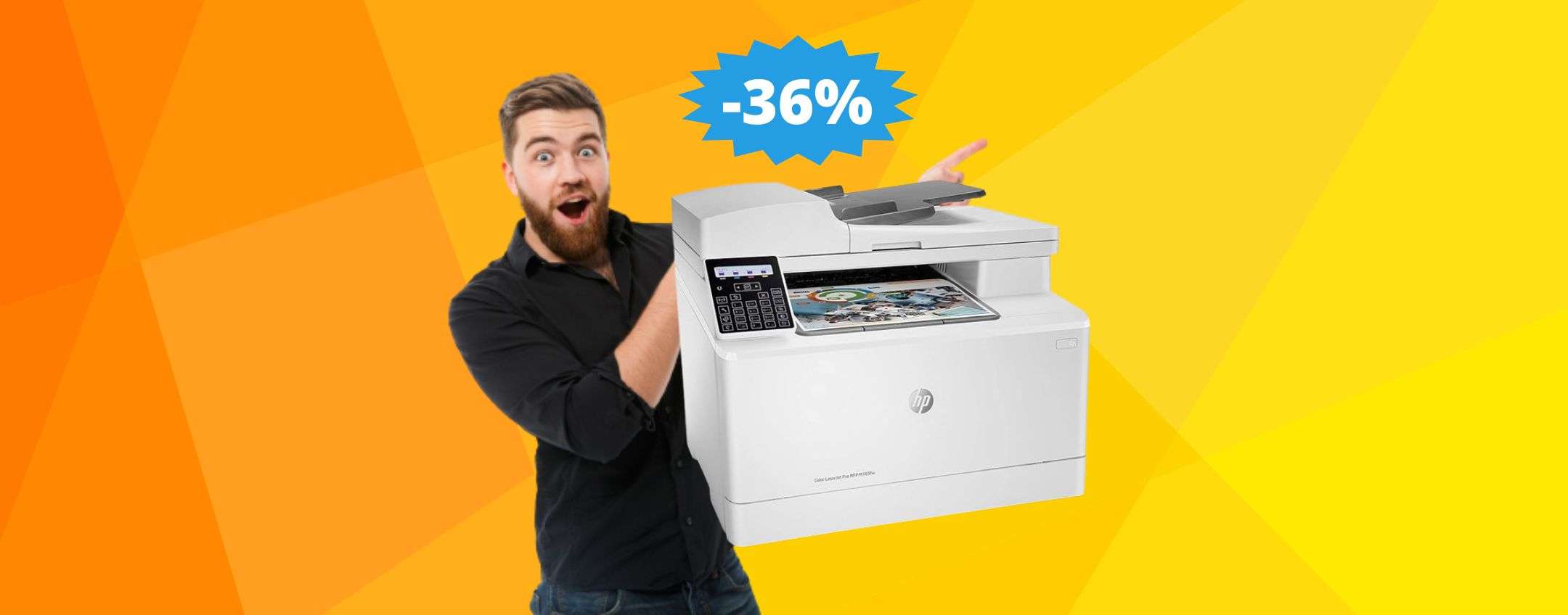 Stampante HP Color LaserJet Pro: sconto EPICO del 36%