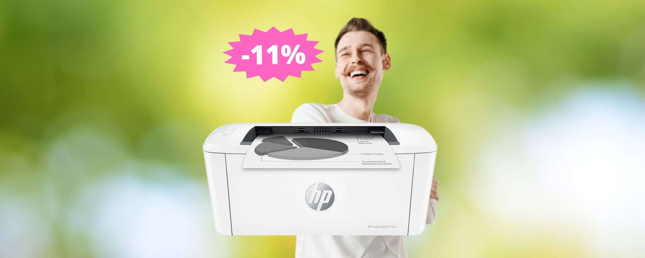 Stampante HP LaserJet M110w: IMPERDIBILE a questo prezzo (-11%)